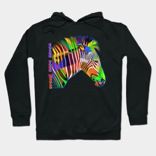 Color your world Zebra art Hoodie